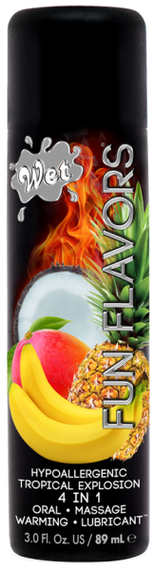 Розігрівач лубрикант Wet Fun Flavors Tropical Fruit Explosion (мультифрукт) 89 мл Sex Aura
