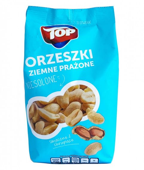 Арахіс несолений смажений TOP Orzeszki Ziemne, 400 г, Польща
