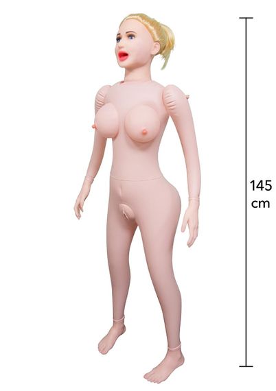 Секс-лялька Hidden Desire Lusty Lola з вагіною, анусом і ротом, бежева, 145 см Sex Aura | Зображення 1