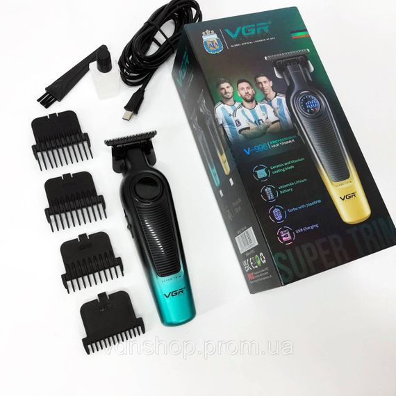 Машинка для стрижки на аккумляторная, Мужской набор для стрижки волос аккумуляторный UW-52 | Зображення 8