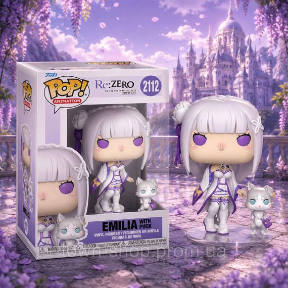 Набор игровых фигурок Funko POP! серии Re:ZERO - Эмилия с Паком | Зображення 2