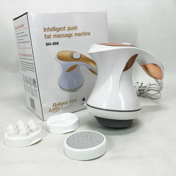 Масажер для тіла Relax and Spin Tone SH-658, вібро антицелюлітний масажер. Колір: жовтий | Зображення 7