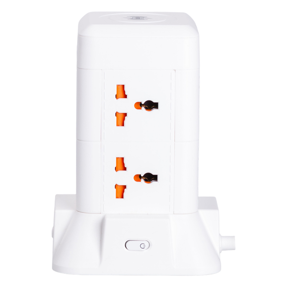 Мережевий фільтр подовжувач 4.8 м з лампою на 6 універсальних розеток з 2 USB, 1 Type-C, бездротова зарядка HP-5-3MF | Зображення 3
