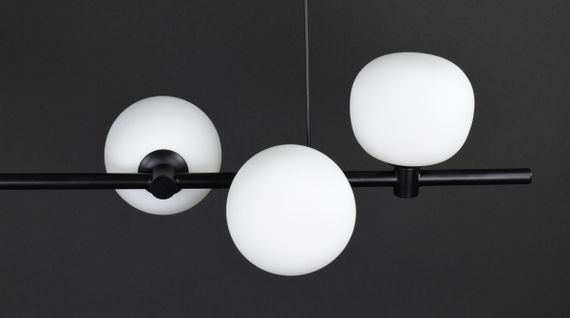 Люстра підвісна на 4 лампочки 27856 Чорний 25-110х24х86 см. | Зображення 4