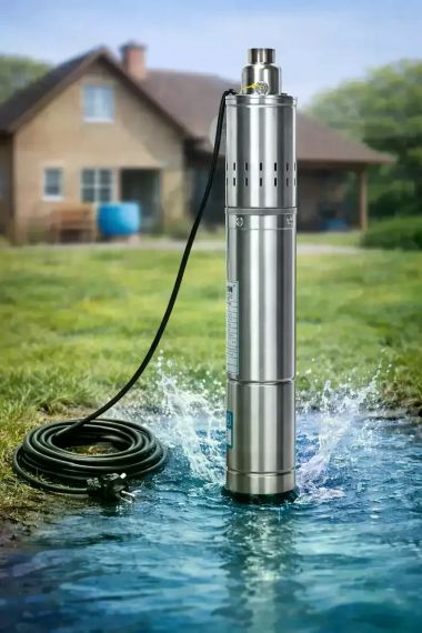 Свердловинний шнековий насос Screw Pump 4QGD2 1500W 120 м • Заглибний насос для подачі води зі свердловини, будинку, дачі та | Зображення 1