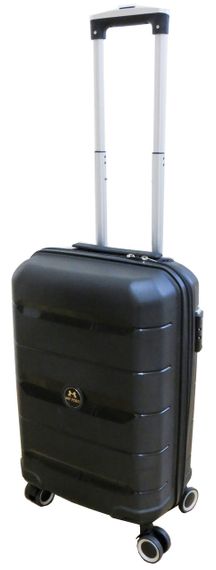 Пластиковый маленький чемодан из полипропилена 40L My Polo черный | Зображення 1