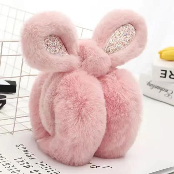 Наушники теплые с кроличьими ушками Серый One Size (501) | Зображення 4
