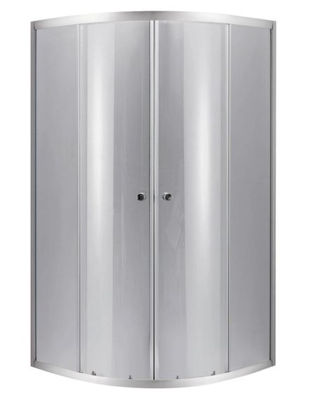 Душова кабіна Lidz Latwa SC90x90.SAT.LOW.DGR полукругла, скло темне тоноване 4 мм, без піддону LLSC9090SATLOWDGR2