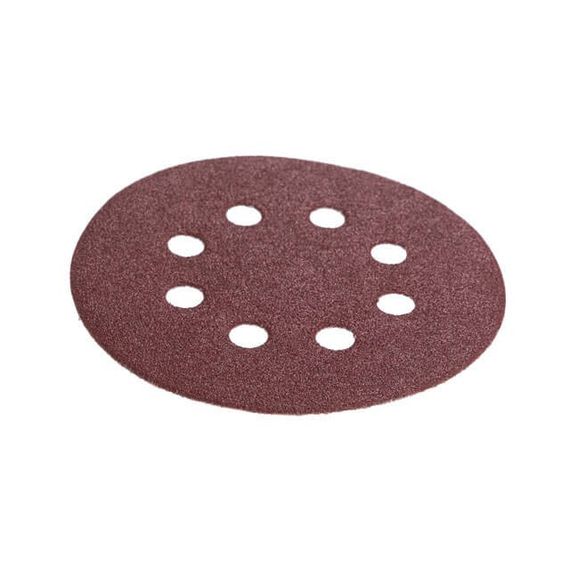 Круг наждаковий самоклейний 125 мм з отворами, папір класу С, К80, 5 од. INTERTOOL BT-0585 | Зображення 2