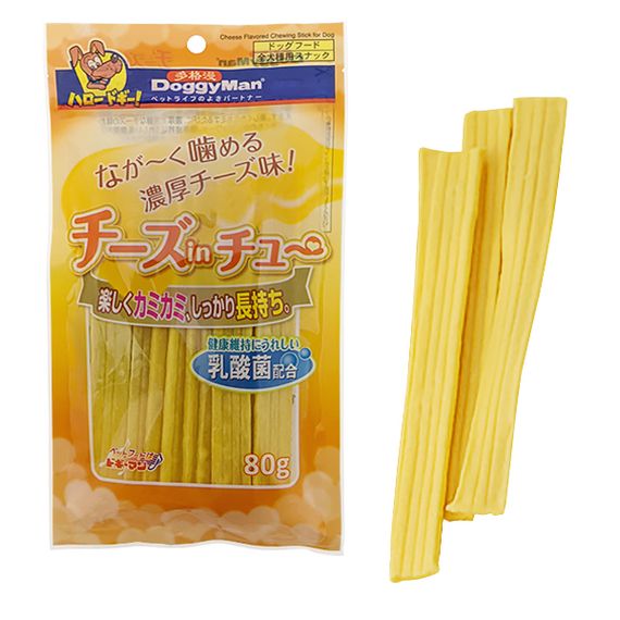 Ласощі для собак DoggyMan Cheese Chewing Stick із сиром, 14.5 см, 80 гр