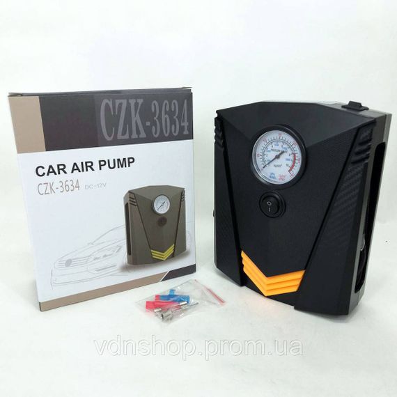 Автокомпрессор для подкачки колес 12V, Автомобильный компрессор 12в, Компресор от прикуривателя HF-80 | Зображення 2