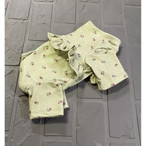 Трикотажный костюм для собак Cheepet Прованс с рюшами и цветами, зеленый