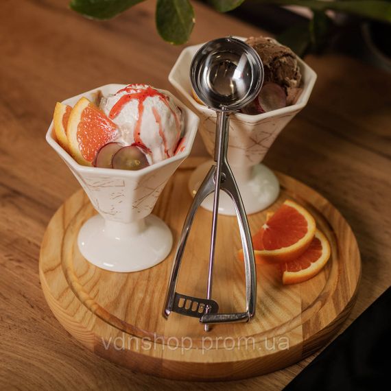 Круглая ложка для мороженого 23×6.5 см из нержавеющей стали HP-19-20-7.2x23CM | Зображення 6