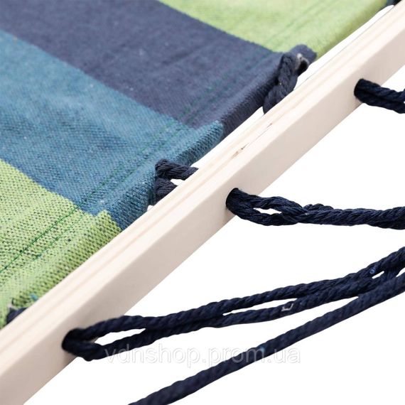 Гамак туристичний підвісний тканинний 174х80 см з планкою Синій SJ-0010-2BL | Зображення 2