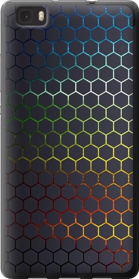 Чехол на Huawei Ascend P8 Lite Переливающиеся соты "498u-126-17620"