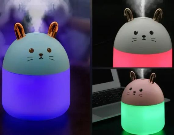 Міні-зволожувач повітря Air Purifier нічник 2 в 1 котик | Зображення 3