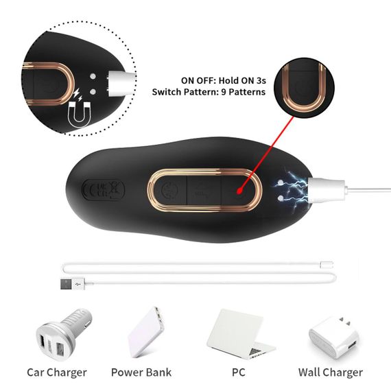 Массажер простаты – Dual Pleasure Vibrator Black Sex Aura | Зображення 8