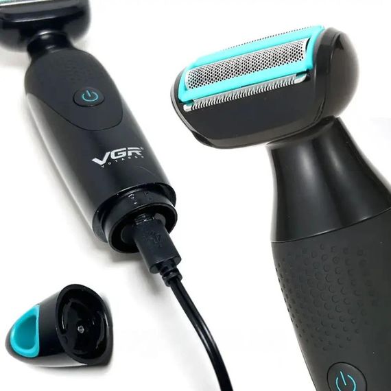 Машинка для стрижки 2в1, от USB, VGR V-601 / Электробритва с подставкой / Мужской аккумуляторный триммер | Зображення 4