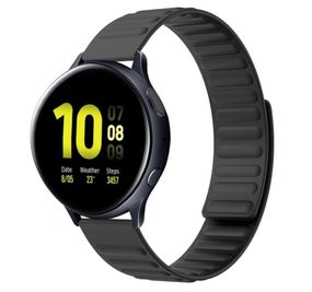 Силиконовый магнитный ремешок Primolux Magnet для часов Samsung Galaxy Watch Active / Active 2 - Black