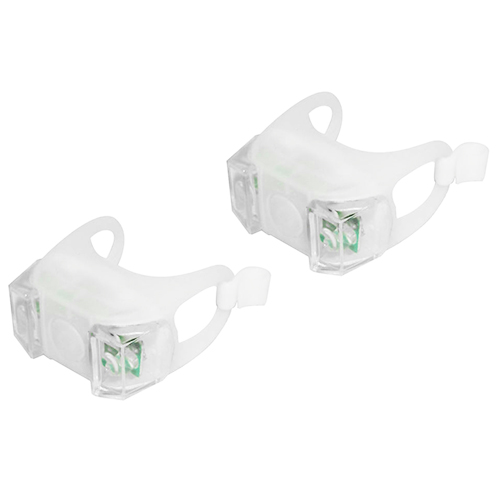 Велосипедный фонарь маячок HJ-009, 2 LED, белый, 2шт
