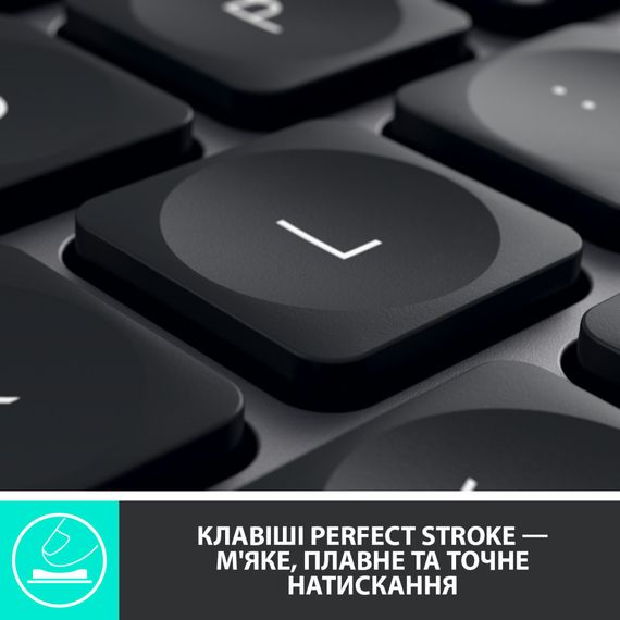 Клавіатура Logitech MX Keys Advanced for Business Wireless Illuminated UA Graphite (920-010251) | Зображення 6