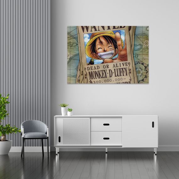 Плакат-постер з принтом Кавун One Piece Ван-Піс Розшукова листівка Monkey D. Luffy Монки Д. Луффі A4 ПЛ000676(A4) | Зображення 1