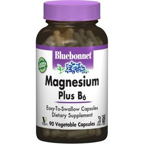 Микроэлемент Магний Bluebonnet Nutrition Magnesium Plus B6 90 Veg Caps BLB0735