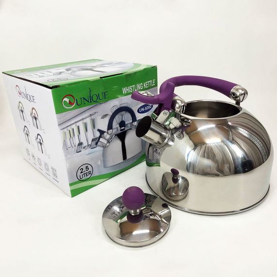 Чайник Unique зі свистком UN-5302 2,5л. AR-431 Колір: фіолетовий | Зображення 8