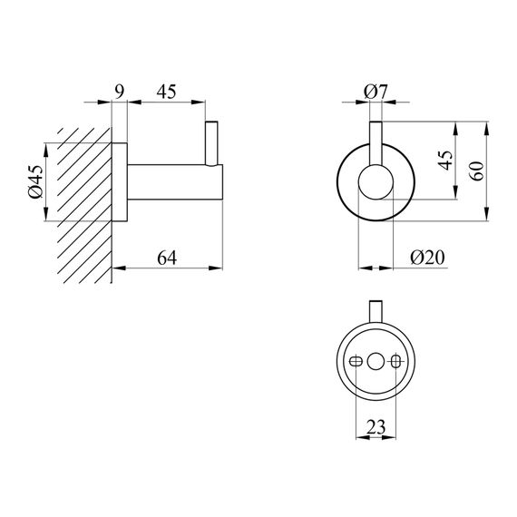 Гачок Kroner KRM Edelstahl Klassisch - ESG3705-1 (CV025643) | Зображення 1