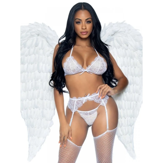 Крила ангела з пір'я Leg Avenue White Feather Wings - Hvit | Зображення 2