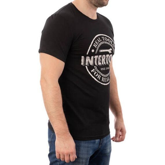 Футболка чорна, 100% бавовна, S INTERTOOL SP-2201 | Зображення 2
