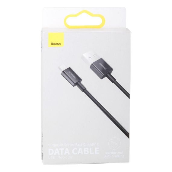 Кабель USB Baseus USB to Micro 2A 2m CAMYS-A Колір Бiлий, 02 | Зображення 1