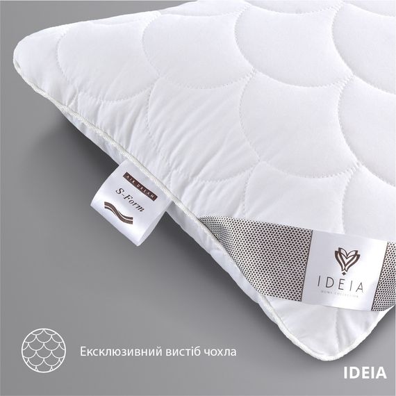 Подушка S-FORM ТМ IDEIA в чехле с молнией 40х130 см белая (08-13255) | Зображення 4