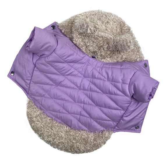 Куртка з хутром лаванда K-66 | Зображення 4