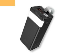 Повербанк зовнішній акумулятор XPRO J86 40000mAh 22.5W з індикацією зарядки та ліхтариком чорний (32550-01)