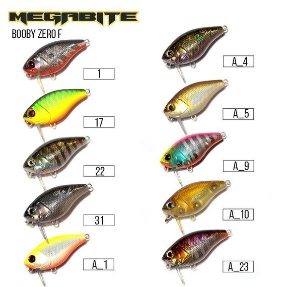 Воблер Megabite  Booby Zero F (45 мм, 6,8 гр, 0,1 m) | Зображення 1