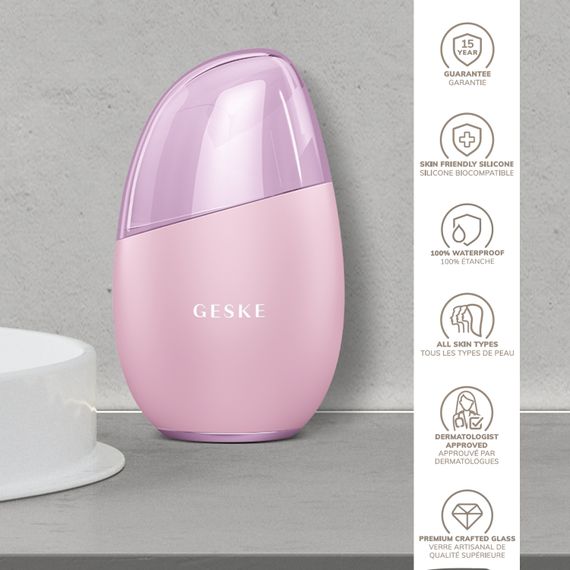 Масажер для обличчя GESKE Cool&Warm Eye and Face Massager 7в1 pink | Зображення 2