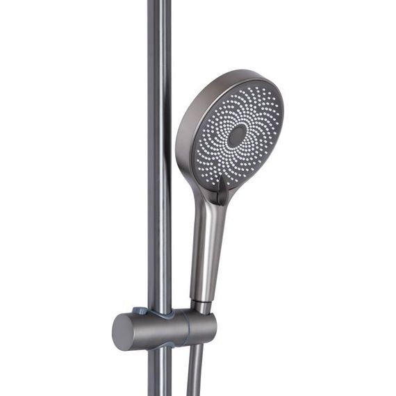 Душевая система для душа Qtap Slavonice на два потребителя QTSLA110GMB45913 Gunmetal Black PVD | Зображення 3