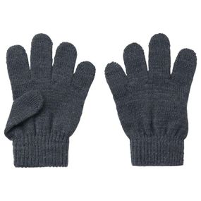 Дитячі демісезонні в'язані рукавички для хлопчиків Name It One Size 2-6р Темно-сірі (25091724)