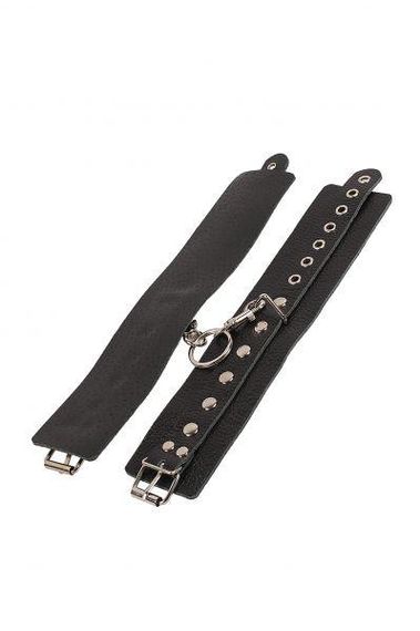 Наручники Leather Restraints Hand Cuffs Black Sex Aura | Зображення 1