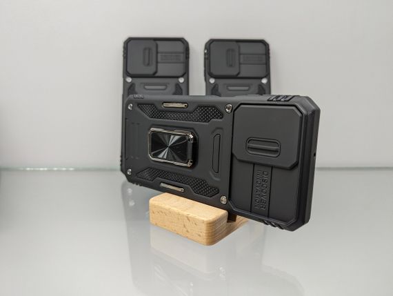Чехол накладка для Motorola G54 Ring Magnet Camera slide с кольцом | Зображення 3