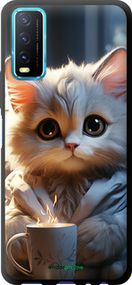 Чохол на Vivo Y20 Білий кіт "5646b-2078-2448"