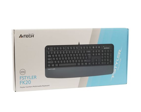 Клавіатура дротова A4Tech Fstyler FK20, USB, колір темно-сірий | Зображення 3