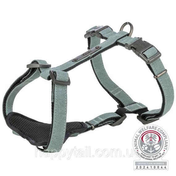 Шлея Trixie CityStyle H-harness для собак бавовна XS–S 30–44 см 10 мм світло-зелена | Зображення 4