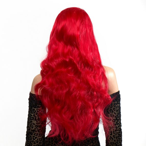 Перука довга Кучерява з чубчиком Fetish Hair червоний, 60 см | Зображення 2