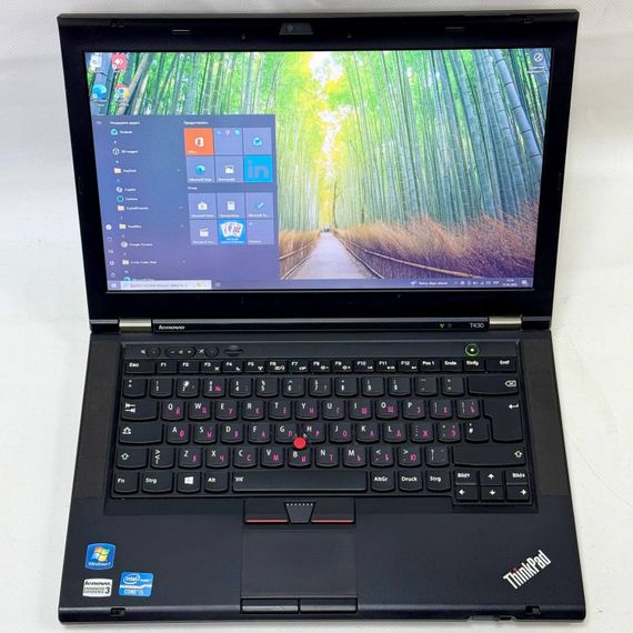 Ноутбук Lenovo ThinkPad T430 / 14" (1600x900) TN / Intel Core i5-3210M (2 (4) ядра по 2.5 - 3.1 GHz) / 8 GB DDR3 / 500 GB HDD / Intel HD Graphics 4000 / WebCam / Windows 10 Pro / АКБ не держит б/у | Зображення 1