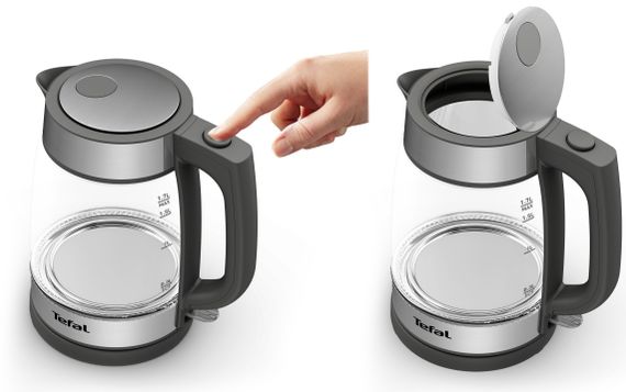 Електрочайник TefalGlass Kettle, 1,7л, скло, сірий (KI740B30) | Зображення 7