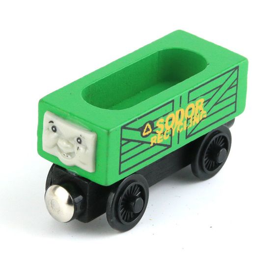 Дерев'яний вагон Recyclingcars поїзд на магнітах з мультфільму Томас та його друзі