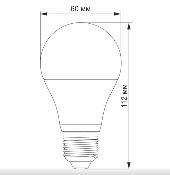 Лампа A60e 12W E27 4100К 220-240V з сенсором руху LED Videx | Зображення 2
