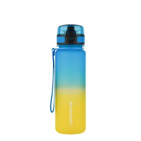 Бутылка для воды UZSPACE 3026(Yellow-Blue) 500 мл, желто-голубая